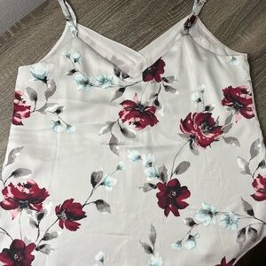 NWT, WHBM Floral Spaghetti Strap Top, size Small